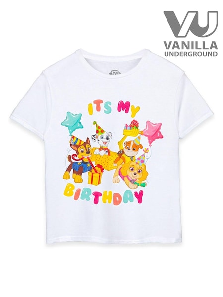 Vanilla Underground White Paw Patrol Kids Licensed Birthday 100% Cotton T-Shirt (389123) | €19