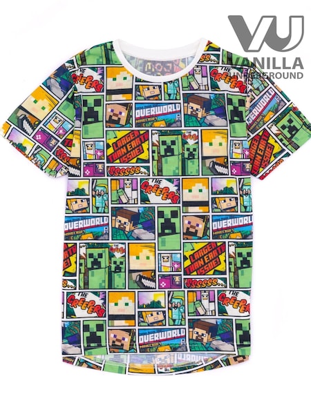 Vanilla Underground White Minecraft Boys Licensed T-Shirt (389166) | €19