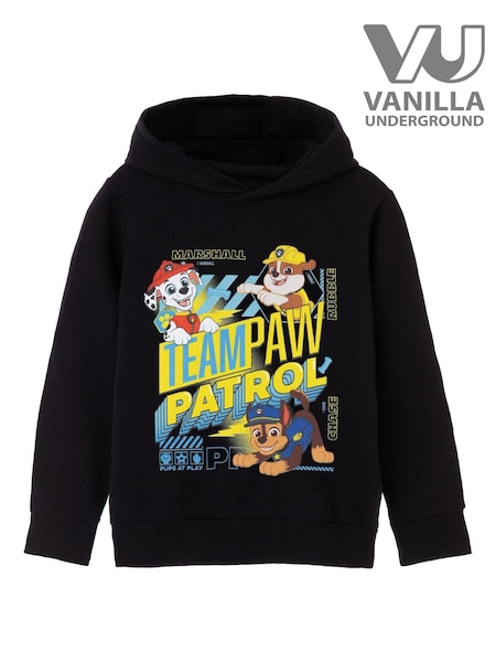 Vanilla Underground Black Paw Patrol Boys Licensed 100% Cotton Hoodie (389195) | €29