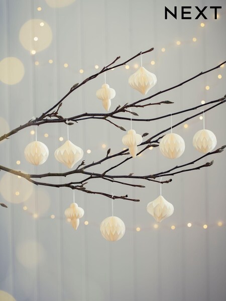 Set Of 10 Paper Honeycomb Baubles (389657) | €7