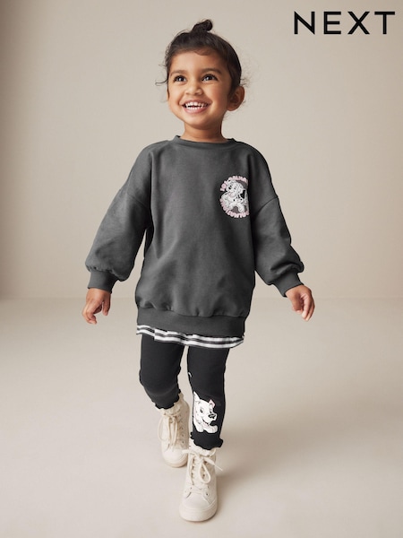Charcoal Grey Disney 101 Dalmations Long Sleeve 100% Cotton Top And Leggings Set (3mths-7yrs) (389763) | €24 - €30