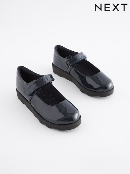 Navy Patent Junior School Mary Jane Shoes (389898) | €24 - €35