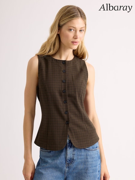 Maro - Albaray Gingham Waistcoat
