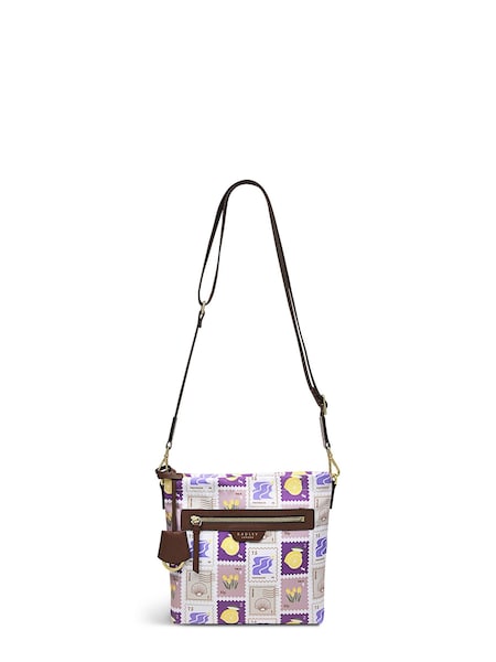 Radley London Finsbury Park - Holiday Stamps Small Zip-Top Crossbody White Bag (390142) | €46