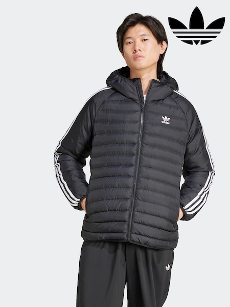 adidas Black Originals Padded Hooded Jacket (390172) | AED291