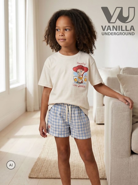 White - Vanilla Underground Disney Toy Story Jessie And Bullseye T-shirt And Shorts Set