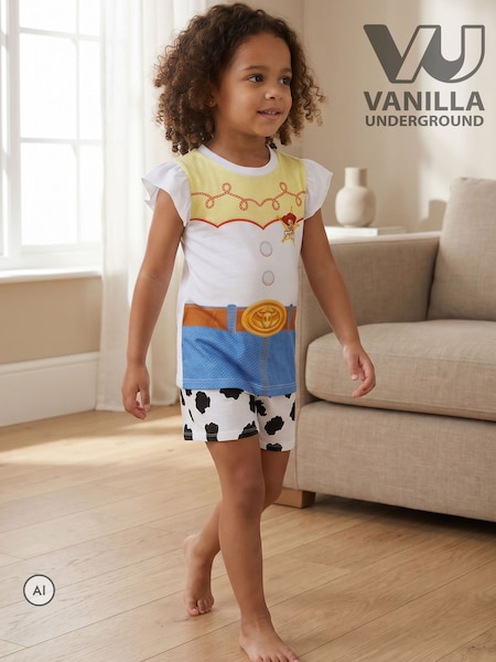 White - Vanilla Underground Disney Toy Story Jessie Short Sleeve Short Leg Pyjamas Set