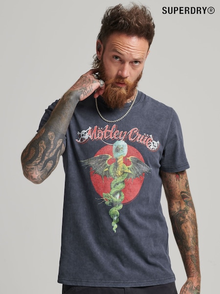 Superdry 100% Cotton Mötley Crüe x Limited Edition T-Shirt (391077) | €53