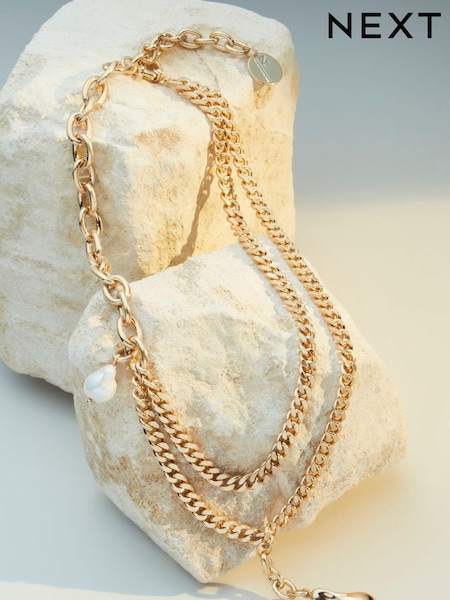 10 Carat Gold Tone Plated Premium Necklace Made With Recycled Brass (391631) | €29