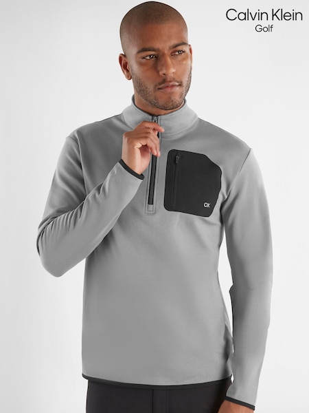 Calvin Klein Golf Delta Quarter Zip Sweatshirt (391845) | AED291