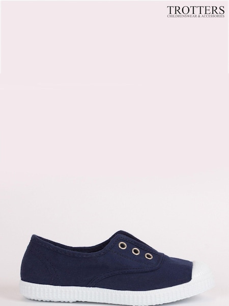 Trotters London Plum Canvas Pumps (392629) | ₪161 - ₪191