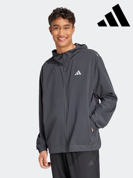 adidas Grey Full-Zip Jacket (392894) | AED174