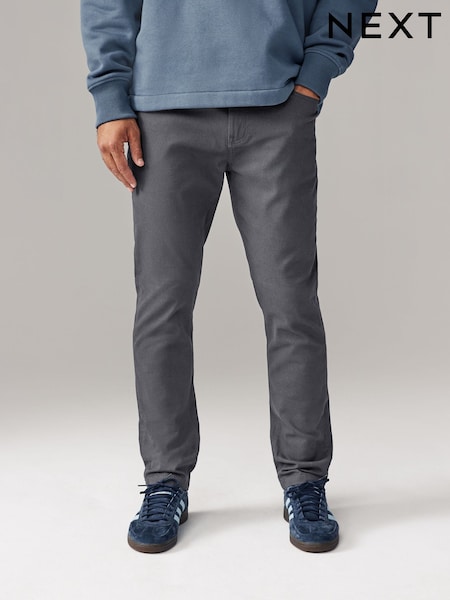 Gri cenuşiu - Straight Fit Printed Soft Touch Stretch Denim Jeans Style Trousers (393639) | 89 LEI