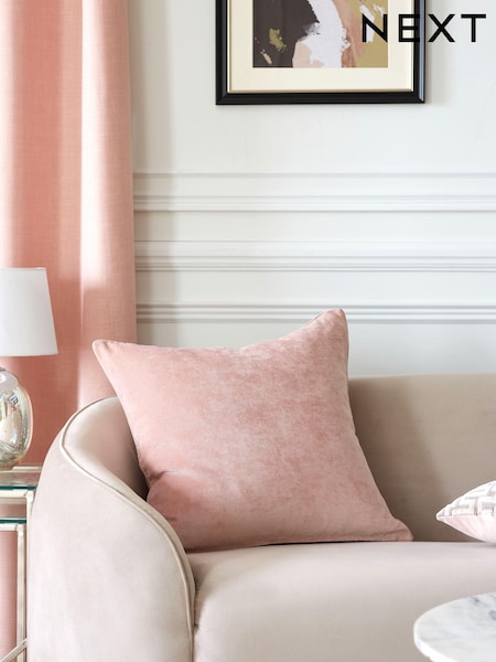 Blush Pink 59 x 59cm Soft Velour Cushion (393942) | €23