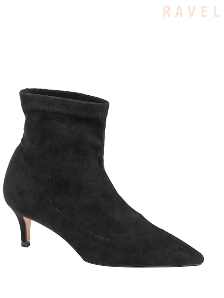 Ravel Black Stretch Sock Ankle Boots (394249) | 371 QAR