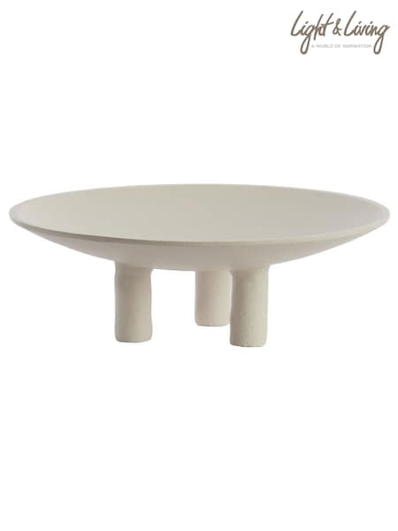 Light & Living Plateau On Base ø30,5x10,5 Cm Tabua Cream