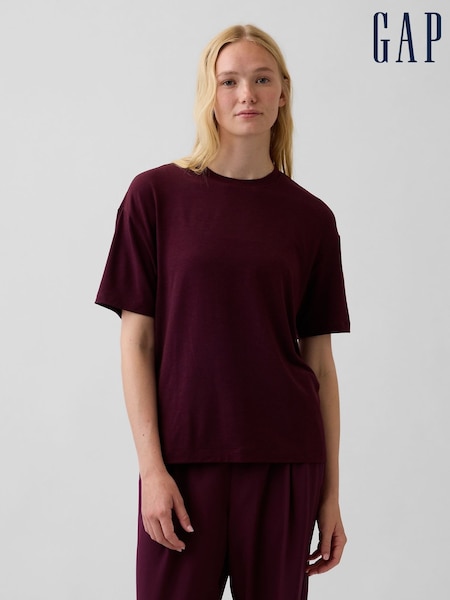 Burgundy Red - Gap Gapfit Breathe Relaxed T-shirt
