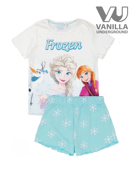 Vanilla Underground Blue Frozen Girls Licensing Short 100% Cotton Pyjamas (394498) | €21