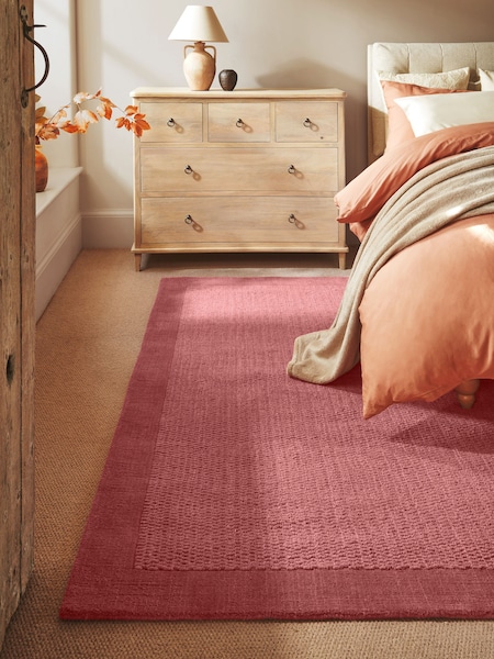 Dark Pink Border Rug (394751) | €106 - €371