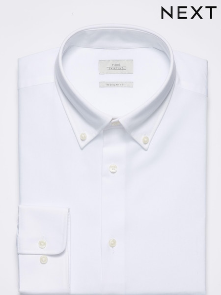 White Slim Fit Easy Care Single Cuff Oxford Shirt (394923) | €6 - €15