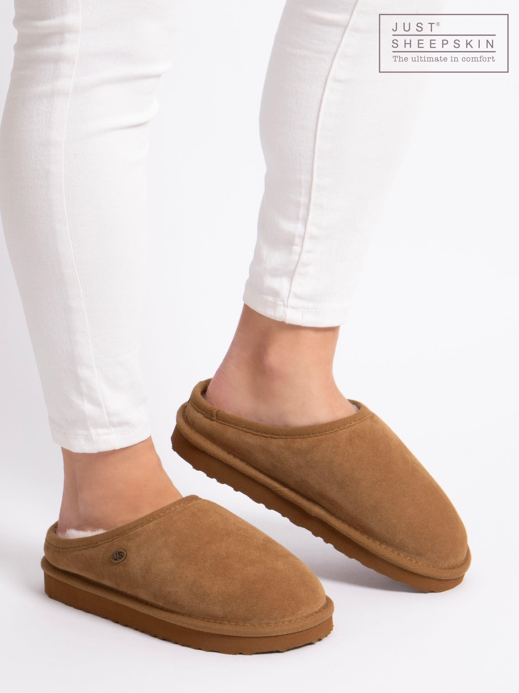 Just sheepskin slippers sale store