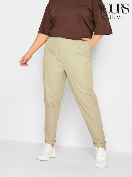 Yours Curve Green Full Length Chino Trousers (395081) | €15.50