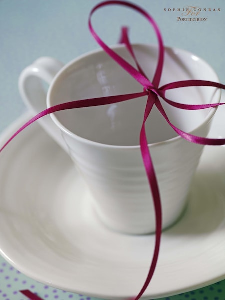 Portmeirion Set of 2 White Espresso Cups & Saucers (395715) | €40