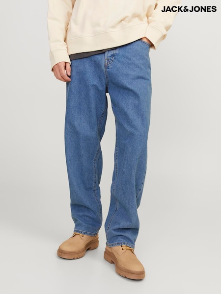 Blue - Regular Jack & Jones Ted Straight Loose Fit Jeans