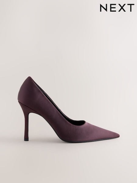 Plum Purple - Forever Comfort® Satin Court Heels