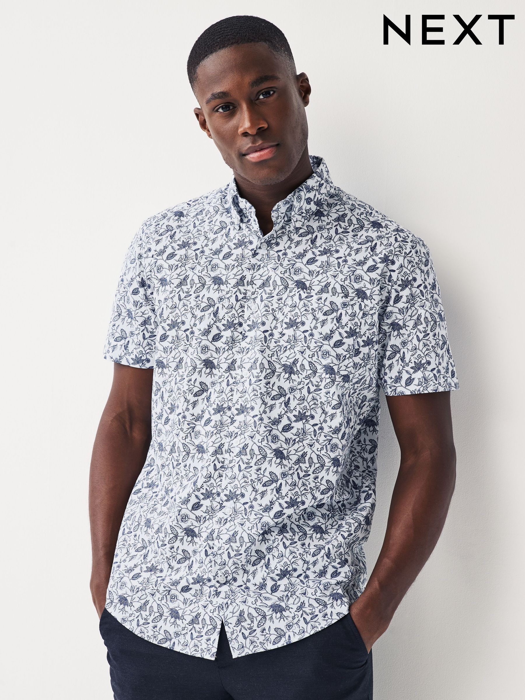 White floral dress shirt mens on sale