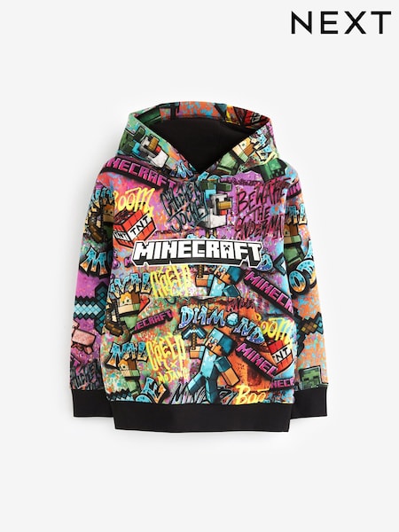 Black/Green Minecraft Graffiti Hoodie (3-16yrs) (396261) | €26 - €34