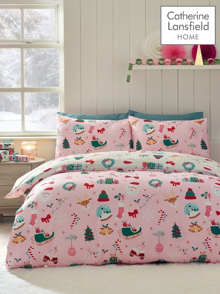 Catherine Lansfield Christmas Happy Holidays So Soft Bed Set