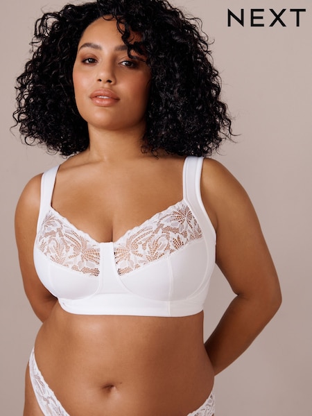 White F-K Ultimate Comfort Cup Padded Strap Non Pad Non Wired Bra with Side Support (397658) | AED101