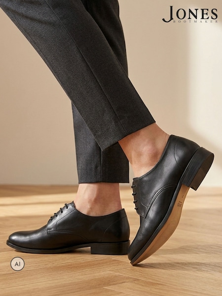 Черный - Кожаные дерби Jones Bootmaker Liliana