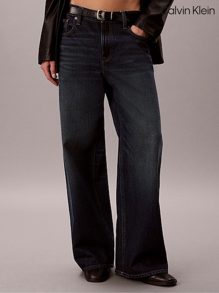 Blue - Calvin Klein Low Rise Baggy Jeans