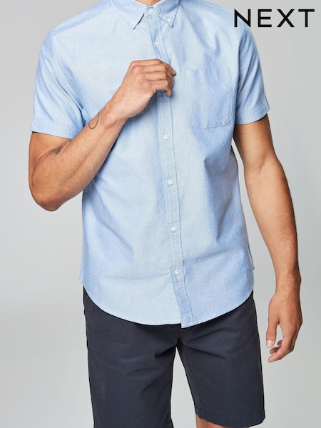 Light Blue Regular Fit Short Sleeve Oxford Shirt (398660) | €28