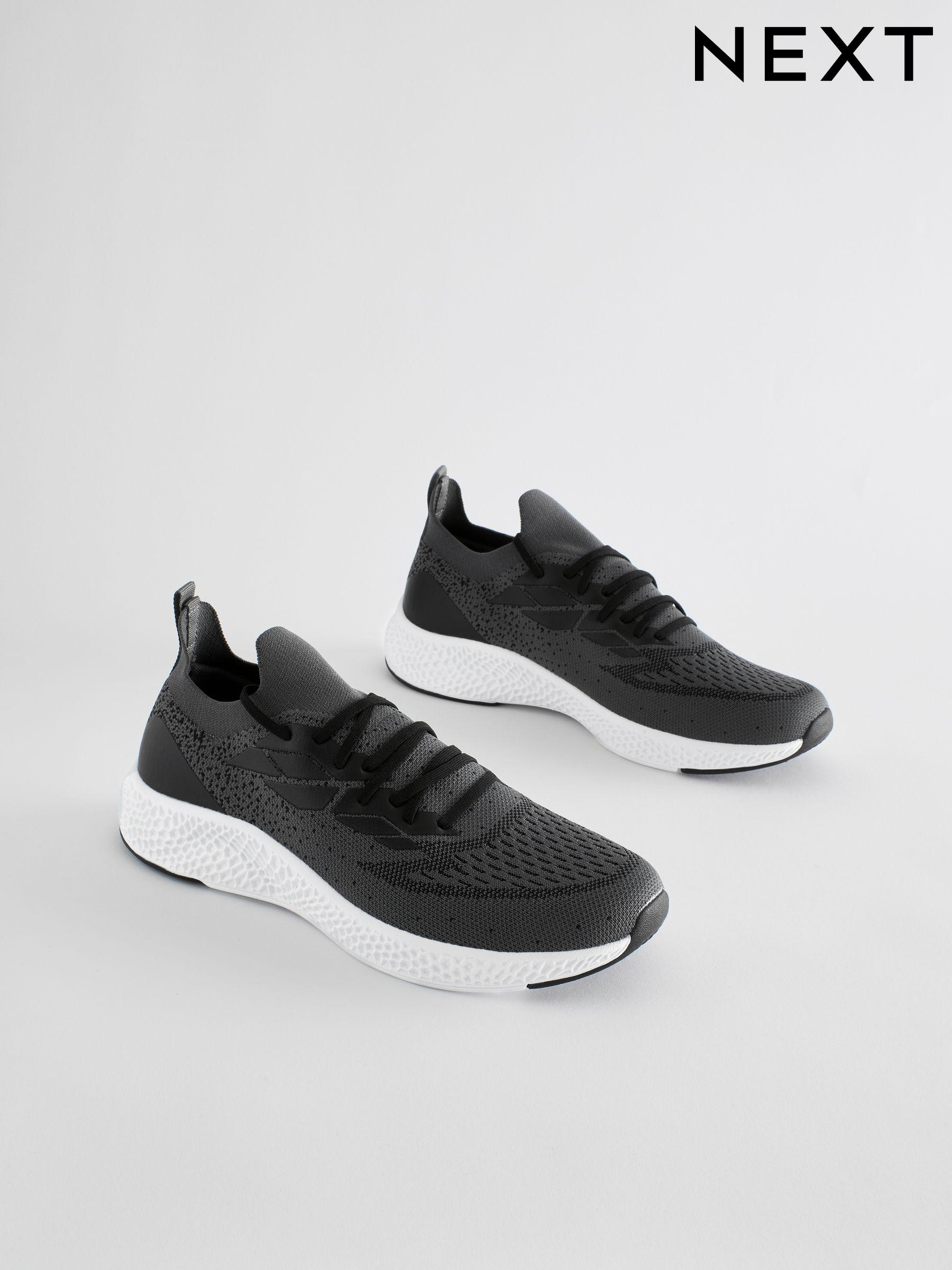 Mens black chunky trainers best sale