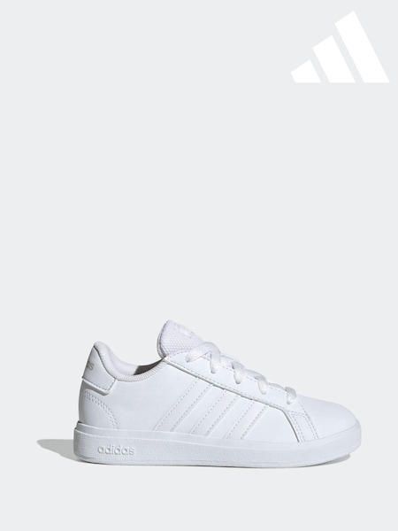 Valkoinen - adidas Grand Court Nyöritettävä; nauha- Tennarit (399100) | €47