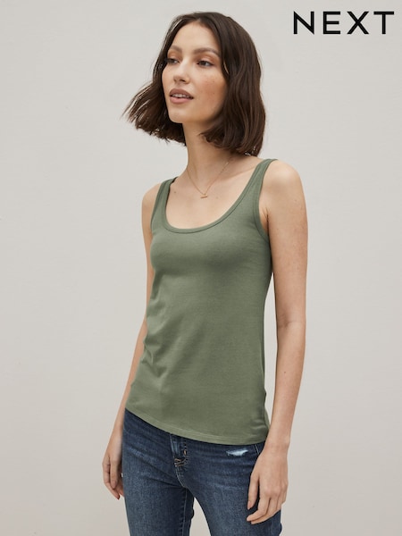 Green Khaki Thick Strap Vest (399314) | €7