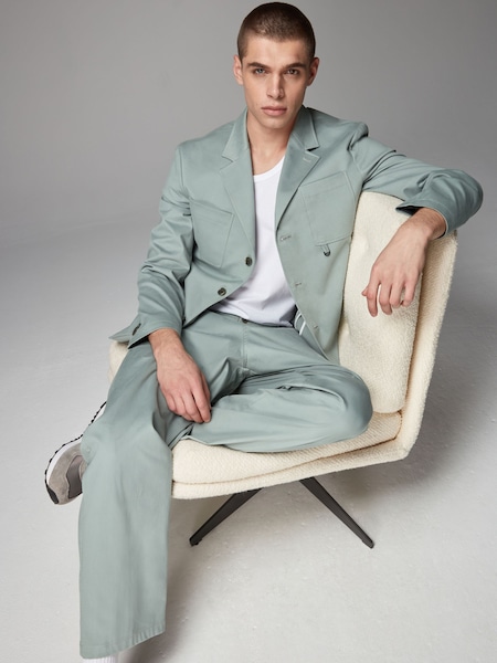 Seafoam Green Relaxed Fit EDIT Utility Jacket (399632) | €21