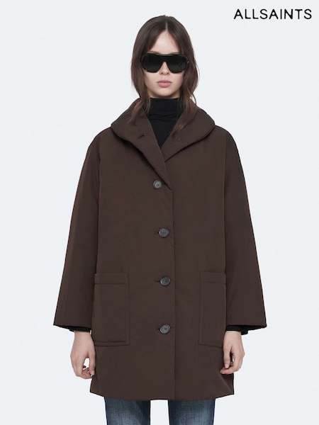 বাদামী - Allsaints Darcie Puffer Coat