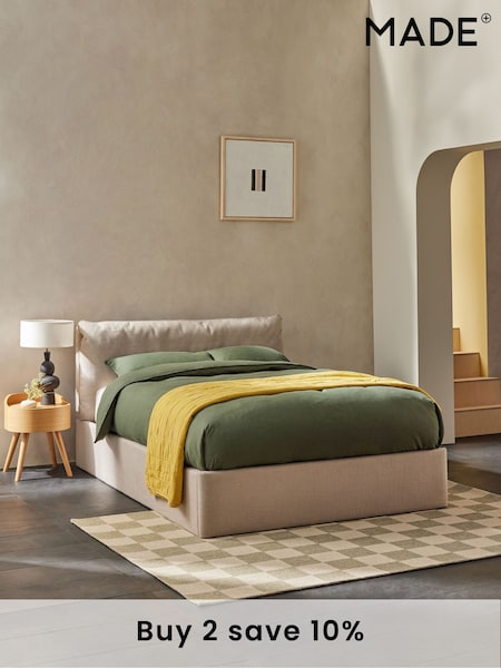 MADE.COM Oatmeal Harlow Ottoman Storage Bed Frame (400716) | €1,007 - €1,259