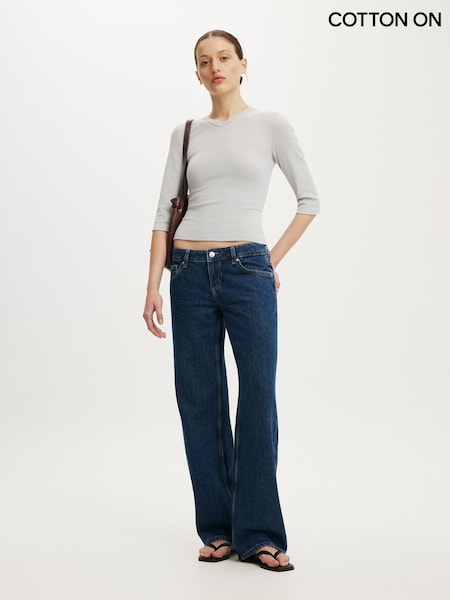 Dark Blue - Cotton On Low Rise Straight Jeans