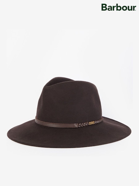 Brown - Barbour® Tack Fedora