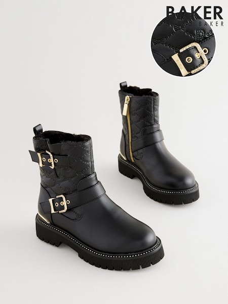 Baker by Ted Baker Girls Gold Buckled Black Boots (401776) | 51 € - 53 €