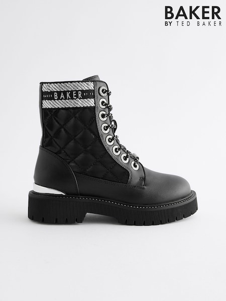 Baker by Ted Baker Girls Chunky Lace Up Black Boots (401812) | AED138 - AED143