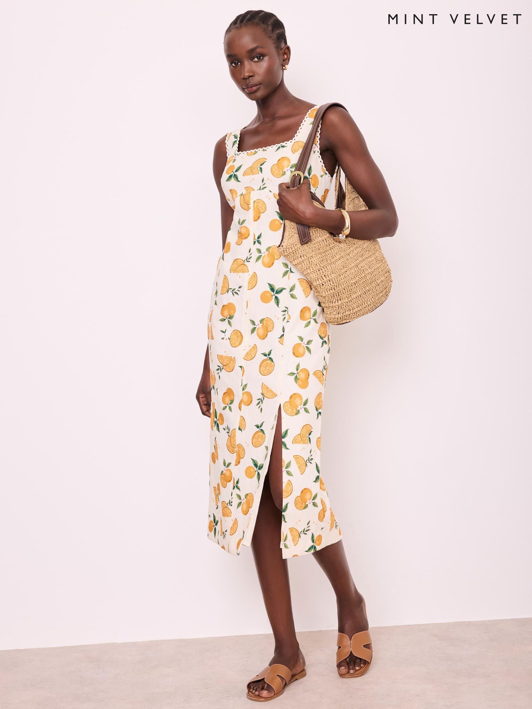 ワンピース Sunflower-Printed Midi Dress mint Buy Women's Dresses Mint Velvet Print Square Neck Online | Next USA