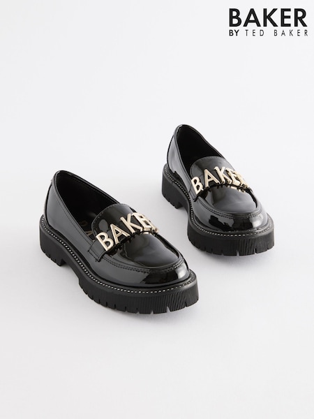 Baker by Ted Baker Girls Patent Chunky Black Loafers (401926) | €59 - €62