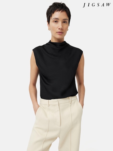 Jigsaw Satin Cowl Neck Top (401984) | €60
