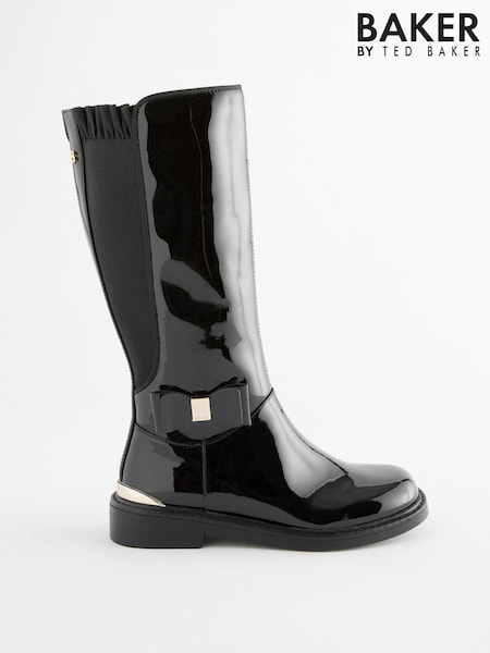 Baker by Ted Baker Girls Knee High Black Patent Boots (402041) | 66 € - 68 €
